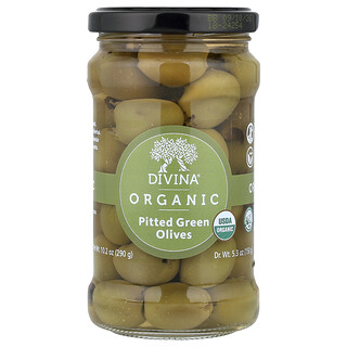 Divina, Azeitonas Verdes Orgânicas sem Caroço, 150 g (5,3 oz)