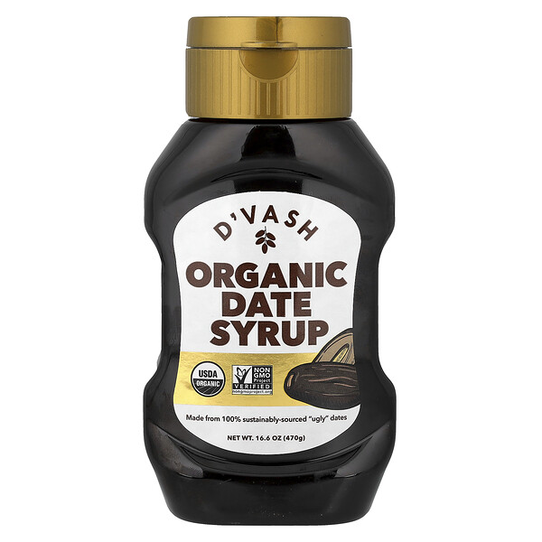 D'vash Organics Organic Date Syrup, 16.6 oz (470 g)