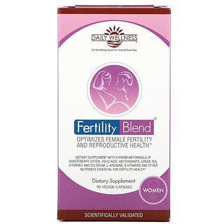 Daily Wellness Company, Mezcla de la fertilidad para mujeres, 90 píldoras vegetarianas