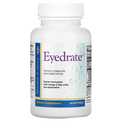 

Whitaker Nutrition, Eyedrate, 60 Softgels