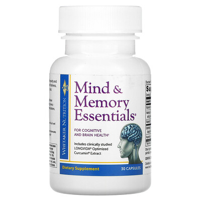 

Whitaker Nutrition, Mind & Memory Essentials, 30 Capsules