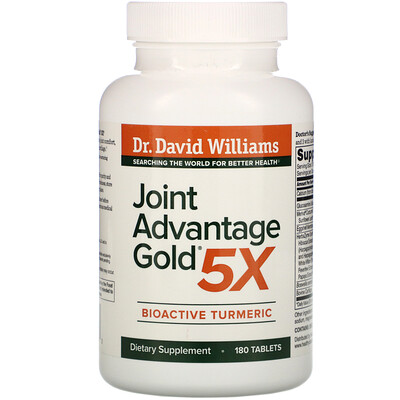 Dr. Williams Joint Advantage Gold 5X, BioActive Turmeric, 180 Tablets
