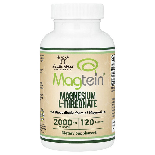 Double Wood Supplements マグテイン® マグネシウム L-スレオン酸塩 120粒（1粒500mg）