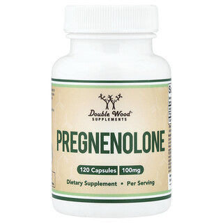 Double Wood Supplements, pregnenolonă, 120 de capsule (50 mg per capsulă)