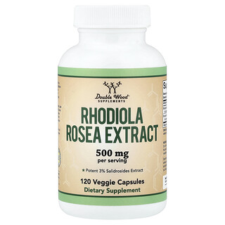 Double Wood Supplements, Extracto de Rhodiola Rosea, 500 mg, 120 Cápsulas vegetales