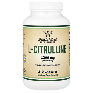 Double Wood Supplements, L-Citrullin, 210 kapslar (600 mg per kapsel)