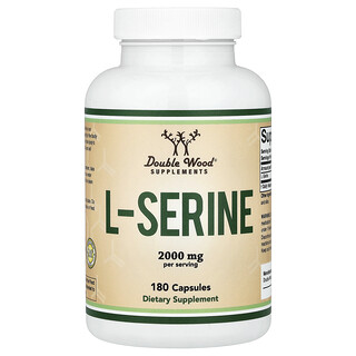 Double Wood Supplements, L-serina, 180 cápsulas (500 mg por cápsula)
