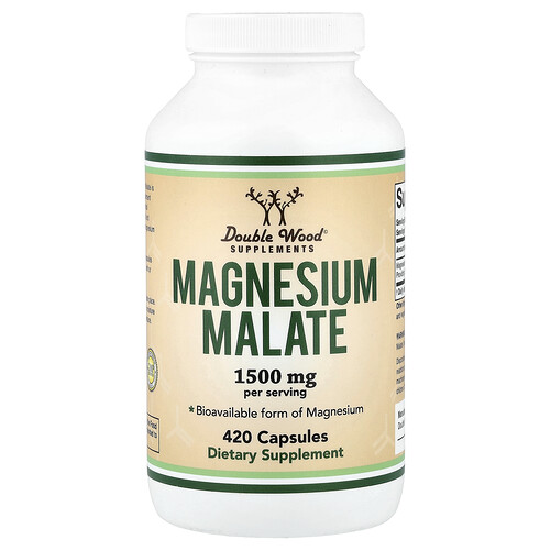 Double Wood Supplements マグネシウムマレート 420カプセル (1カプセルあたり500mg)