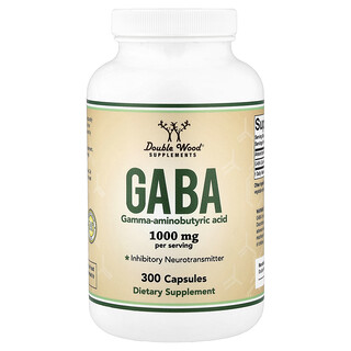 دابل وود سابليمنتس‏, GABA ، 300 كبسولة (500 ملجم لكل كبسولة)