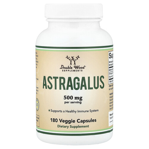 Double Wood Supplements, Astragalus, 180 Veggie Capsules (250 mg per Capsule)