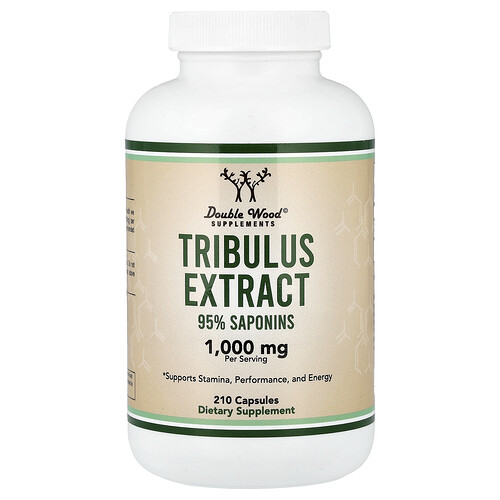 Double Wood Supplements, Tribulus Extract, 210 Capsules (500 mg per Capsule)