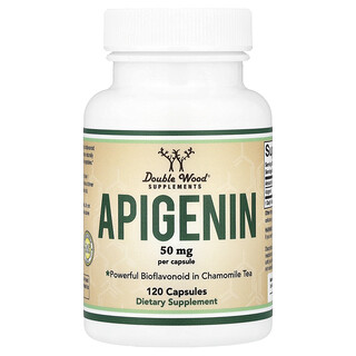 Double Wood Supplements, Apigenina, 50 mg, 120 Capsules