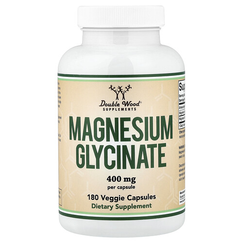Double Wood Supplements マグネシウム グリシネート 400mg ベジカプセル180粒
