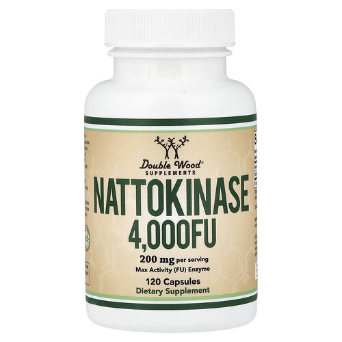 Double Wood Supplements ナットウキナーゼ 120カプセル（1カプセルあたり100mg（2,000FU））