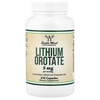 Double Wood Supplements, Lithium Orotate, 5 mg, 210 Capsules