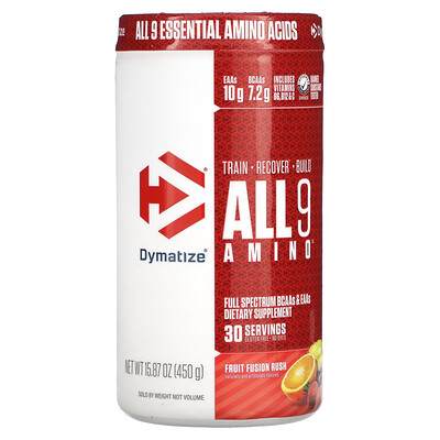 

Dymatize All 9 Amino, фруктовый вкус, 15,87 (450 г)