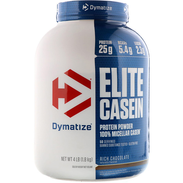 Dymatize Nutrition, Elite Casein, krΣftige Schokolade, 4 Pfund (1.836 g)