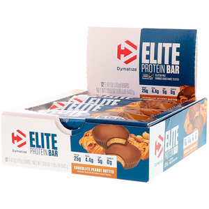 Диматайз Нутришн, Elite Protein Bar, Chocolate Peanut Butter, 12 Bars, 2.47 oz (70 g) Each отзывы