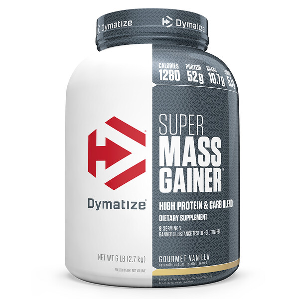 Dymatize Nutrition, Super Mass Gainer، ذواقة الفانيليا، 6 رطل (2.7 كجم)