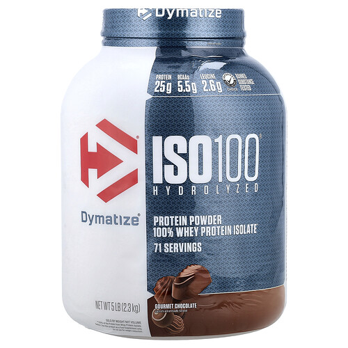 Dymatize, ISO100® Hydrolysiert, 100 % Molkenprotein-Isolat, Gourmet-Schokolade, 2,3 kg