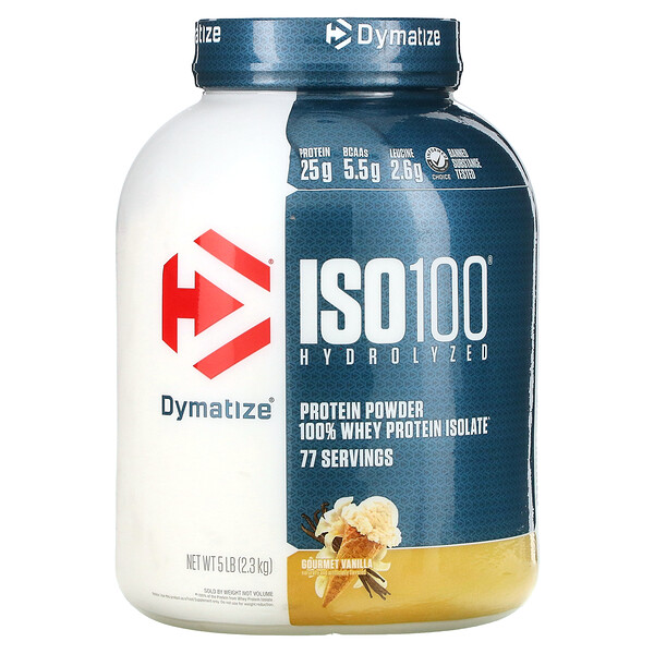 Dymatize, ISO100 Hydrolyzed, 100 Whey Protein Isolate, Gourmet Vanilla