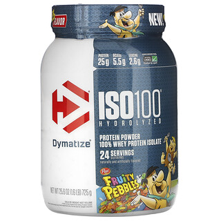 Dymatize Nutrition, ISO100 Hydrolyzed，全分离乳清蛋白，水果味，1.6 磅（725 克）