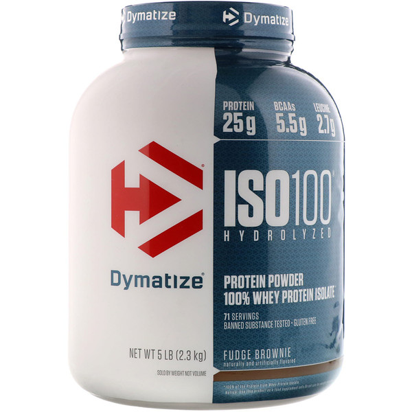 Dymatize Nutrition, ISO-100 Hydrolysiertes 100% Molkenprotein-Isolat, Fudge Brownie, 2,27 kg