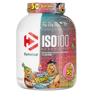 Dymatize Nutrition, 가수분해 ISO100, 100% 분리유청단백질, 생일 케이크 페블스, 2.3kg(5lbs)