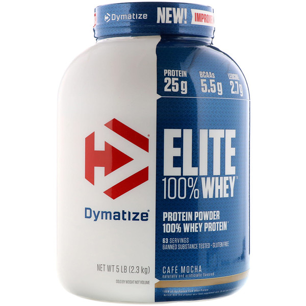 Dymatize Nutrition, Elite 100 % Molkenprotein, Mokkakaffee, 2,27 kg