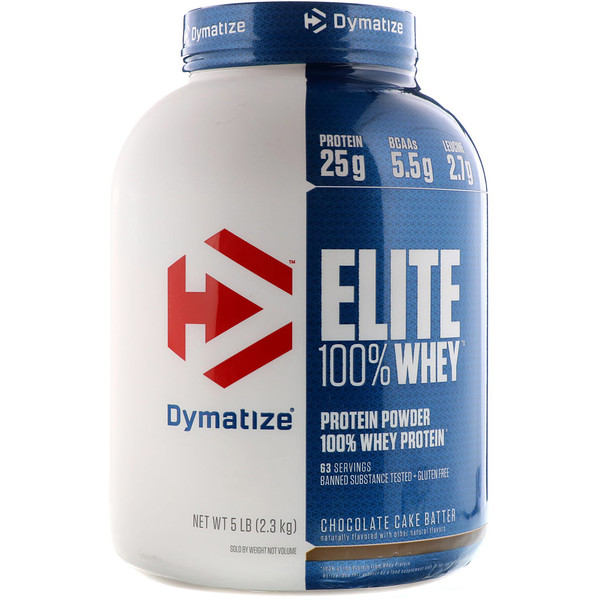Dymatize Nutrition, Elite, 100 % Molkenproteinpulver, Schokoladenkuchenteig, 5 lbs (2,3 kg)