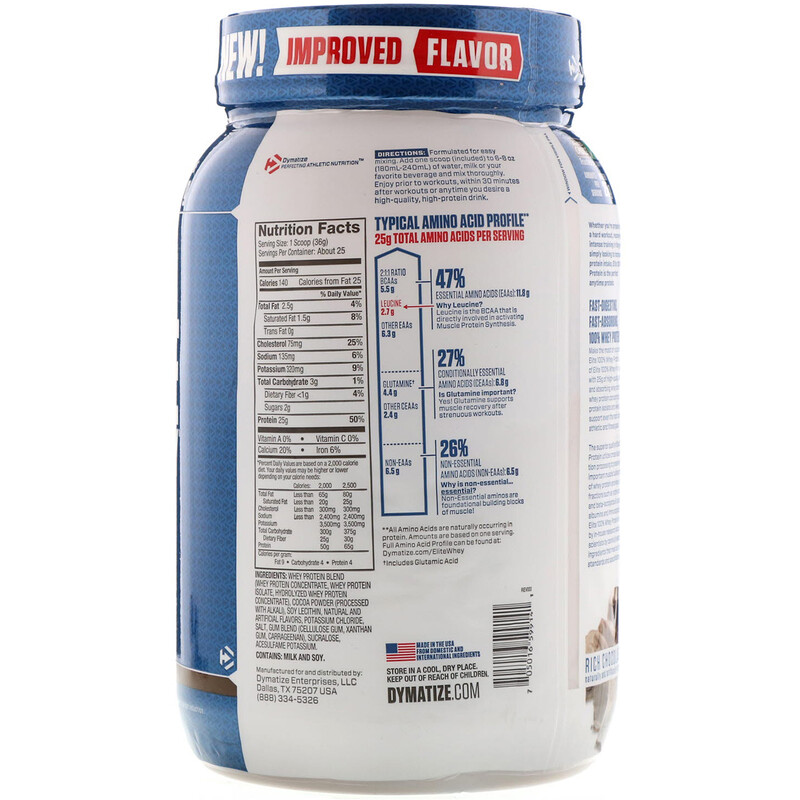 Dymatize Nutrition, Elite, 100 Whey Protein Powder, Rich Chocolate, 2