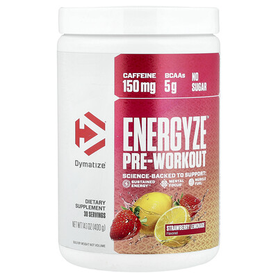 Product Image for Dymatize, Energyze Pre-Workout, Strawberry Lemonade, 14.1 oz (400 g)