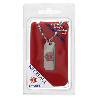 Emerge-Alert, Medical Necklace, Diabetic, 1 Count