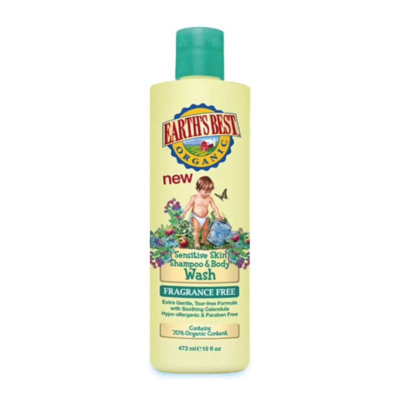 Earth's Best, Sensitive Skin Shampoo & Body Wash, Fragrance Free, 16 fl