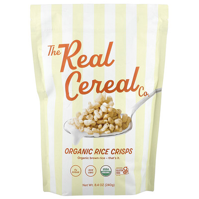 The Real Cereal Co, Bocadillos de arroz orgánico, 240 g (8,4 oz)