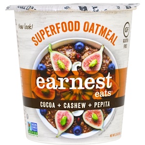 Отзывы о Ёрнест Итс, SuperFood Oatmeal Cup, Cocoa + Cashew + Pepita, Mayan Blend, 2.35 oz (67 g)