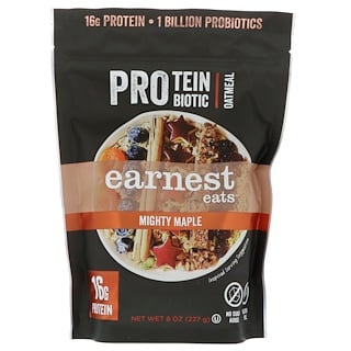 Earnest Eats, Aveia Probiótica com Proteína, Mighty Maple, 227 g