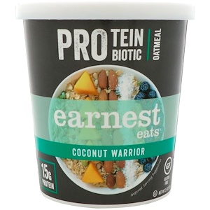 Отзывы о Ёрнест Итс, Protein Probiotic Oatmeal, Coconut Warrior, 2.5 oz (71 g)