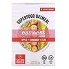 Earnest Eats, Овсянка быстрого приготовления Superfood, яблоко, корица и лен, 6 пакетиков, 240 г (8,47 унции)