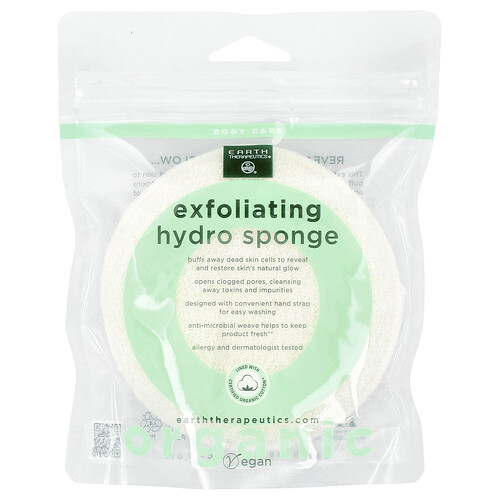 Earth Therapeutics, Hydro-Peeling-Schwamm, rund, 1 Schwamm