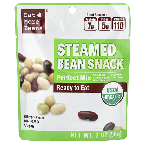 Eat More Beans Steamed Bean Snack, Perfect Mix, 2 oz (58 g)