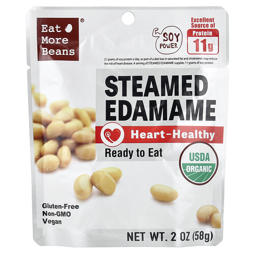 Eat More Beans Steamed Edamame, 2 oz (58 g)