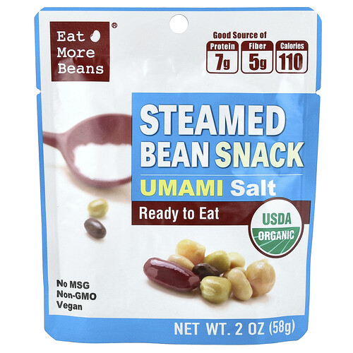 Eat More Beans Steamed Bean Snack, Umami Salt, 2 oz (58 g)