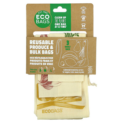 

ECOBAGS Reusable Produce & Bulk Bags 3 Bags