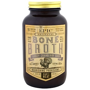 Отзывы о Эпик Бар, Artisanal Bone Broth, Turkey Cranberry Sage, 14 fl oz (414 ml)