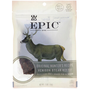 Эпик Бар, Bites, Venison Steak with Beef, 2.5 oz (71 g) отзывы покупателей