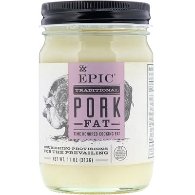 

Epic Bar Traditional Pork Lard, 11 oz (312 g)