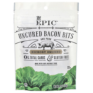Epic Bar, Bit Bacon dan Daging Babi yang belum diawet, Hickory Smoked, 3 oz (85 g)