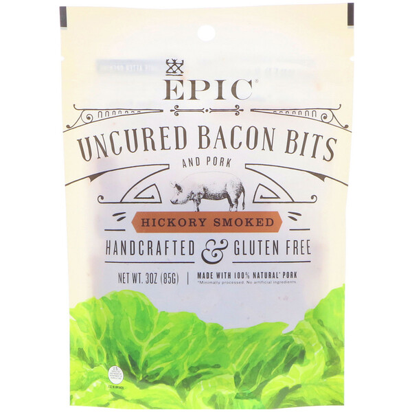 Epic Bar, Uncured Bacon Bits, Hickory Smoked, 3 oz (85 g) iHerb