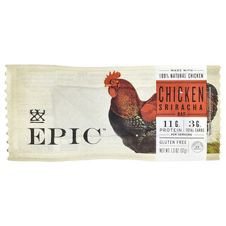 Epic Bar, Chicken Bar, Sriracha, 1.3 oz (37 g)